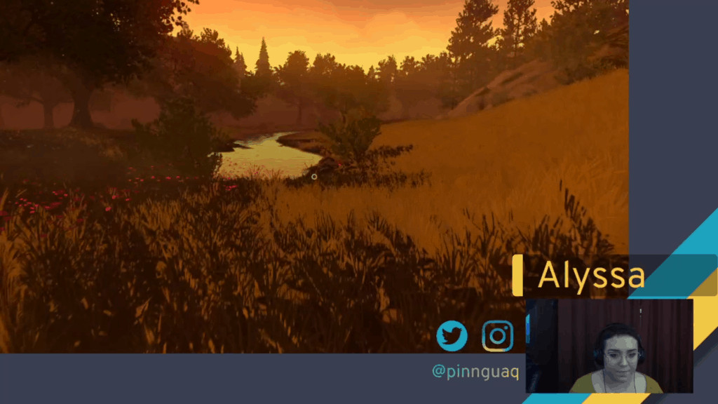 alyssa playing firewatch on stream
