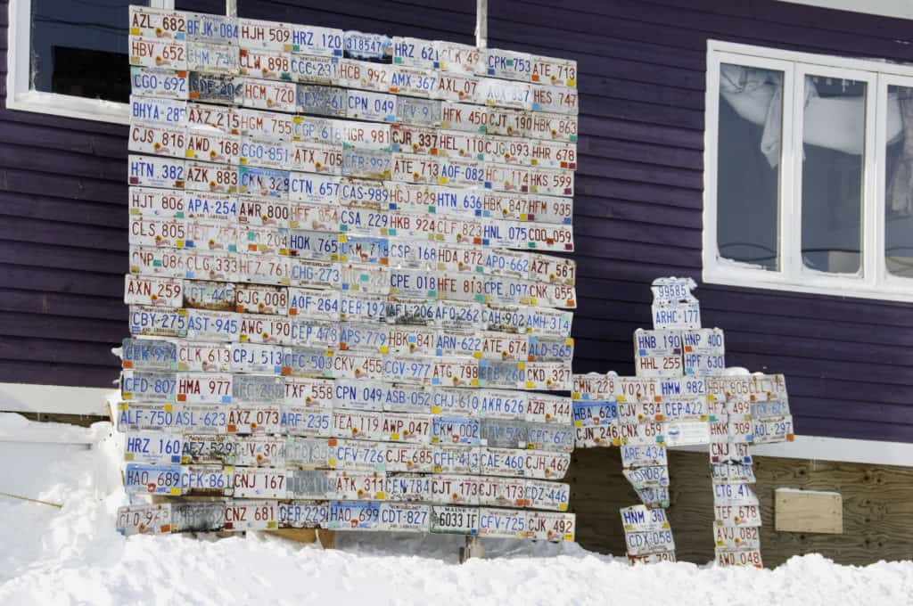 Nain License Plate Mural