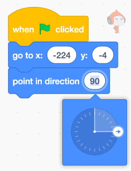 Code blocks in Scratch.
