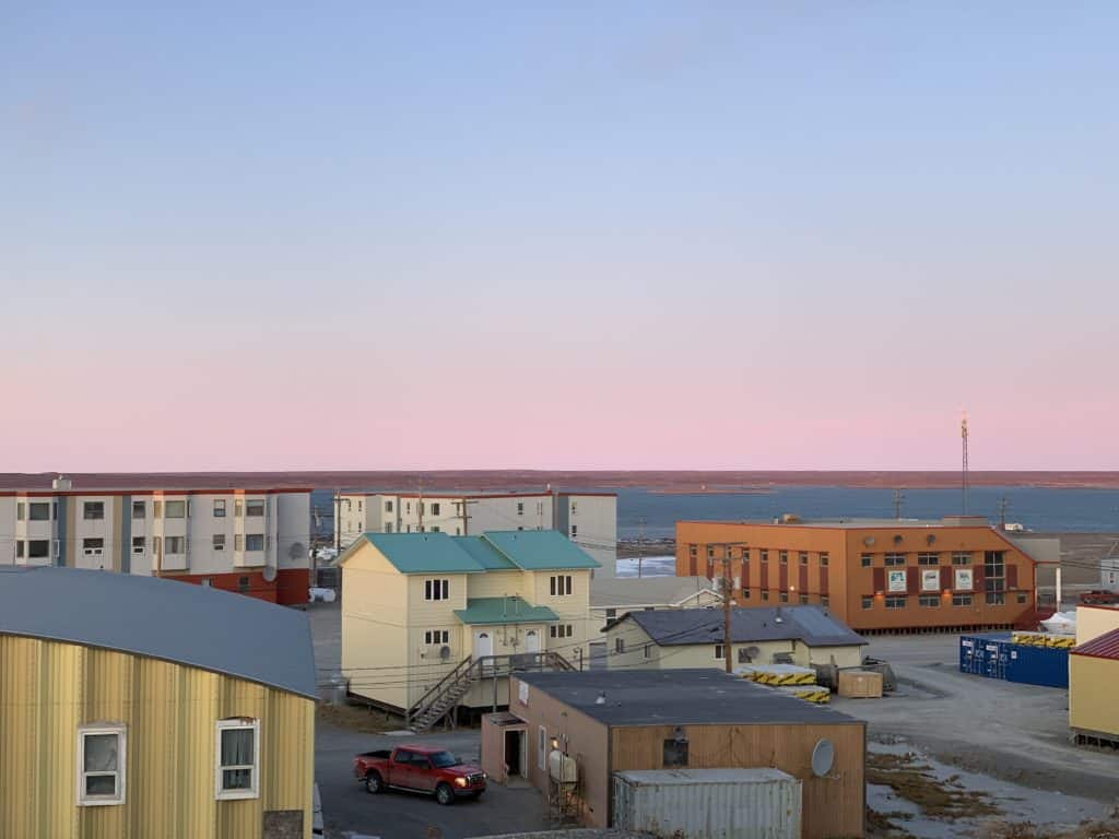 The view overlooking Rankin Inlet, NU.