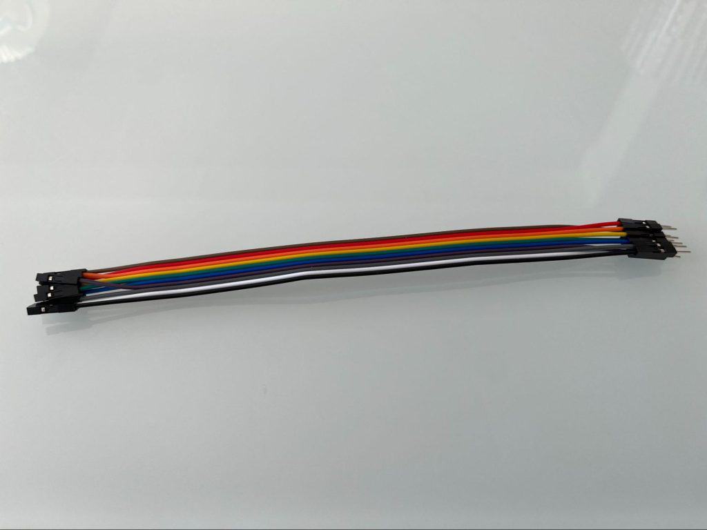 Image of rainbow coloured connection cables