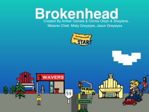  Brokenhead Bingo text with a town below