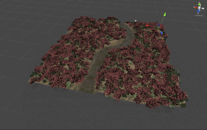 3d modeled textured forest