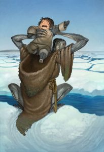 qalupalik carrying a baby