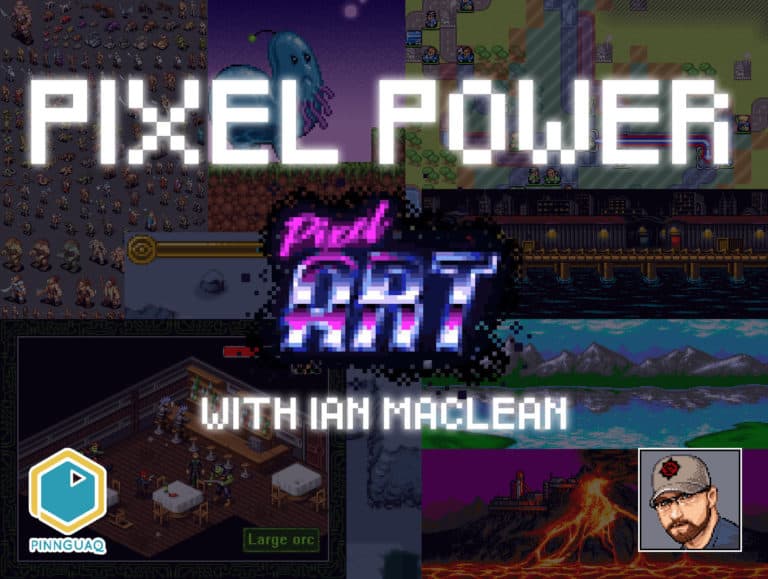 Pixel power graphic.