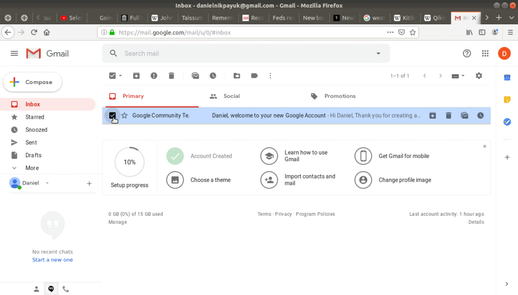 check box checked on the Google Communities email