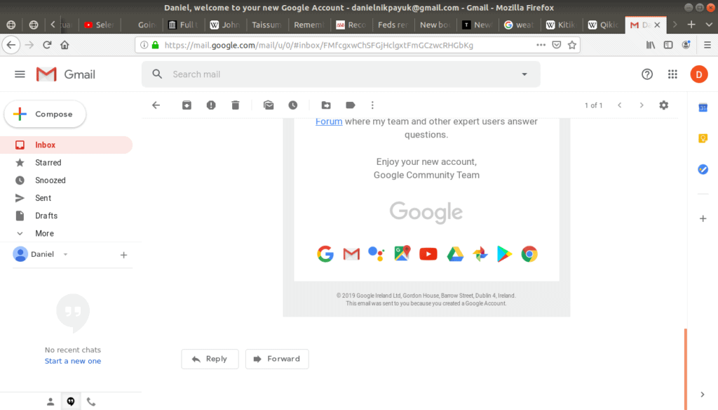 Google community email open on gmail.