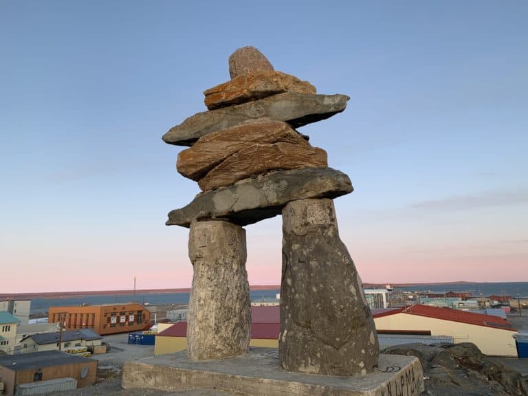 Inuksuk in Rankin Inlet, Nunavut.