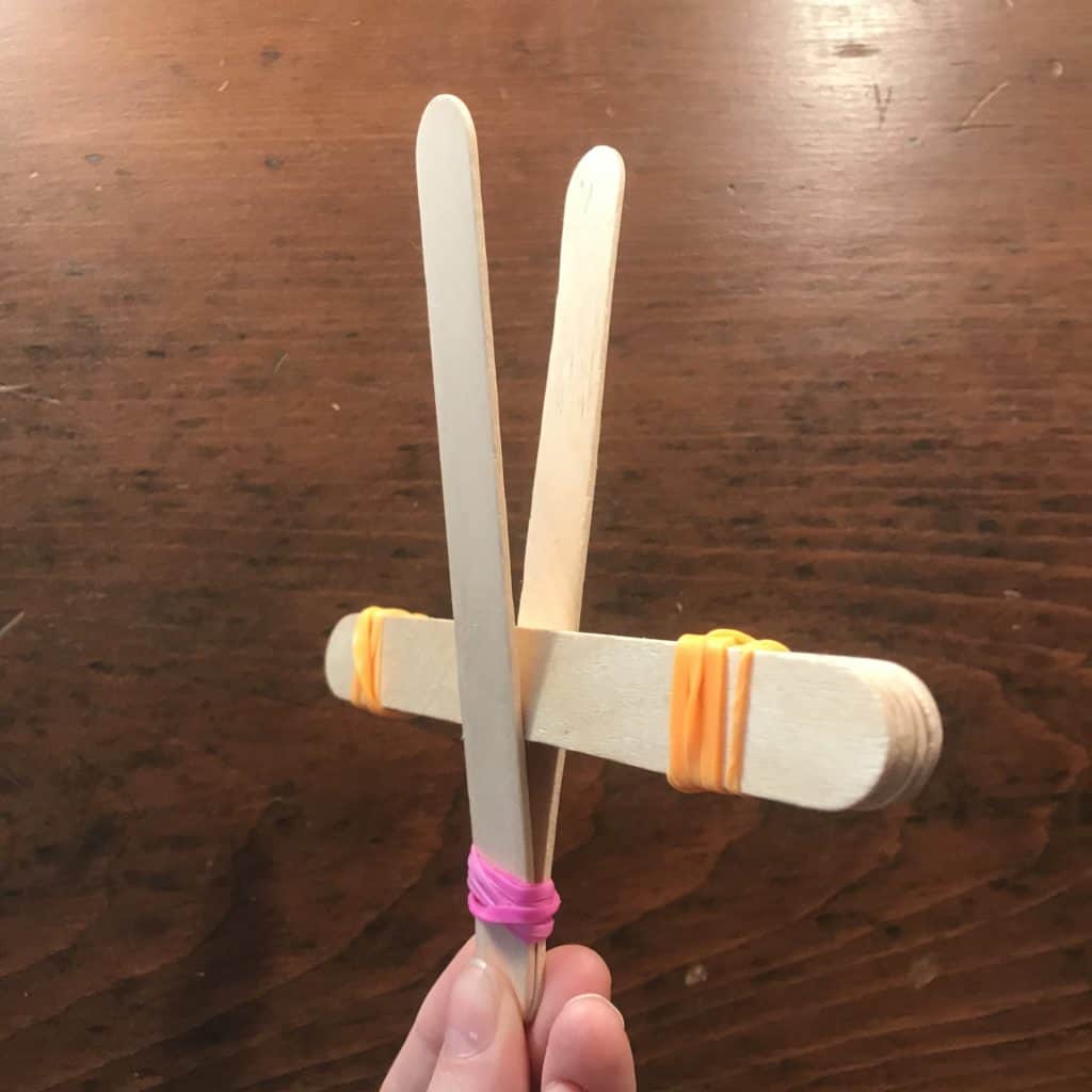 Step three of the catapult maker activity project.