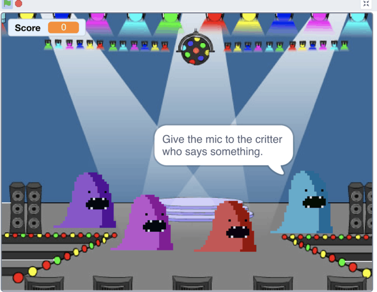 Critter Chorus game.