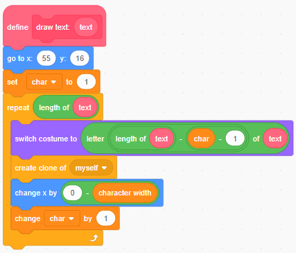 Block code in Scratch.