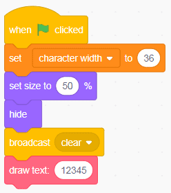 Block code in Scratch.