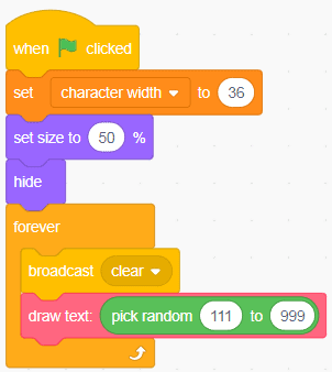 Block code in Scratch.