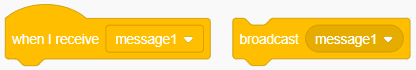 Two different block codes. 1. When I receive message 1 2. Broadcast message 1