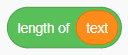 Length of text blocks.