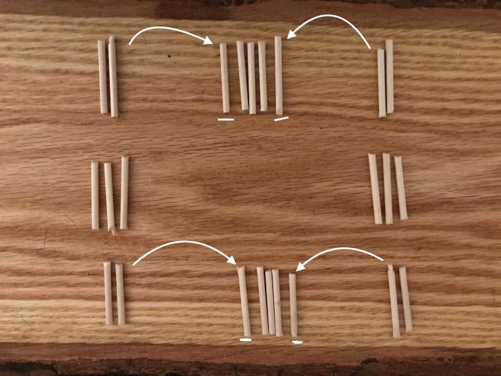 The answer to Pinnguaq's stick puzzler challenge #3.