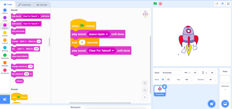 Scratch interface.