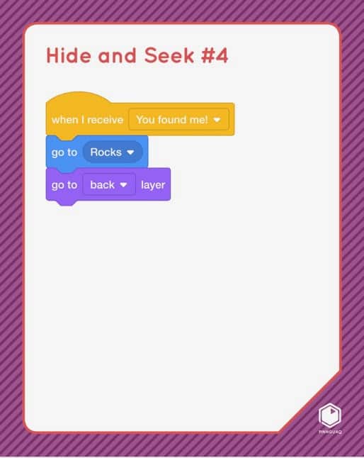 Hide and Seek Scratch card.