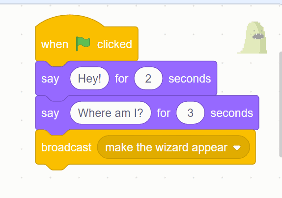 The final outcome of the Broadcast Message blocks.