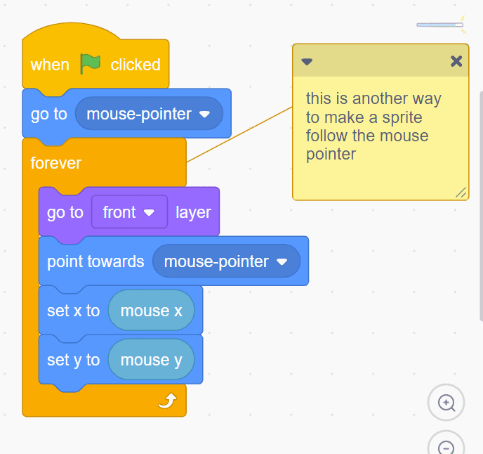Scratch code blocks.