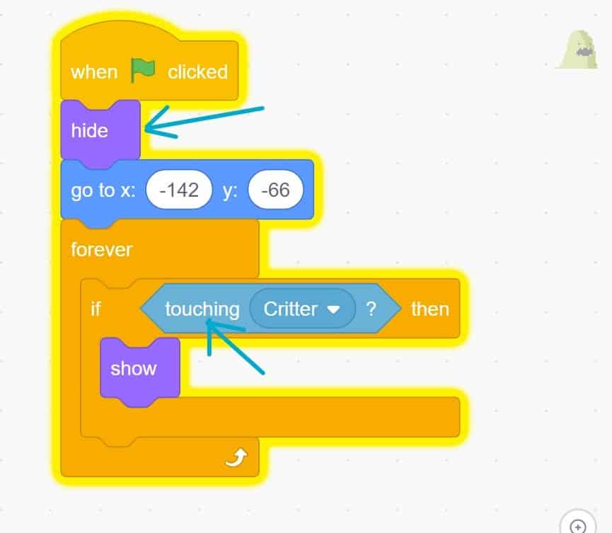 Scratch code blocks.