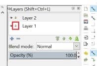 Layer lock or unlock button in Inkscape.