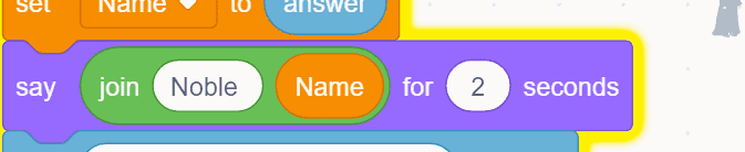 The Join block connected with other blocks.
