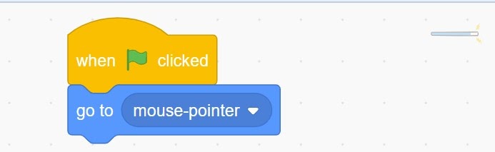 Go to mouse pointer block.