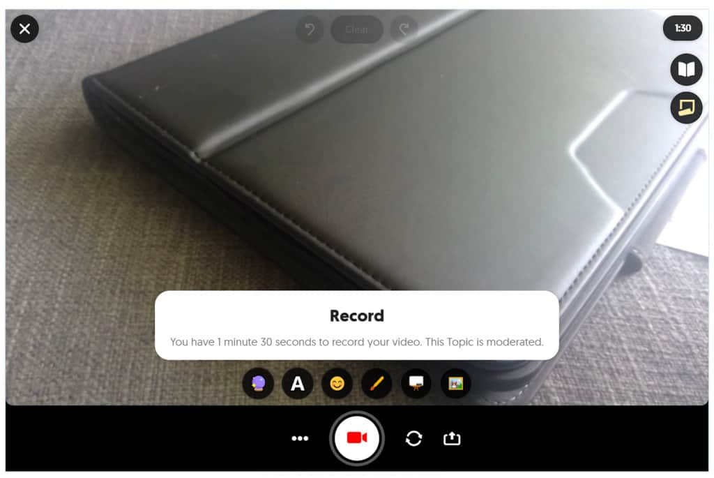 A screenshot of the Flipgrid interface.