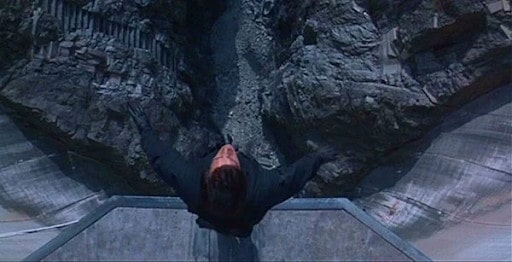 An overhead shot from a movie.
