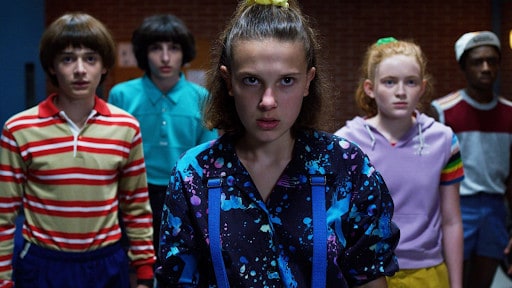 An eye-level shot from a television show.