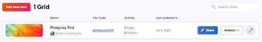 A screenshot of the Flipgrid interface.