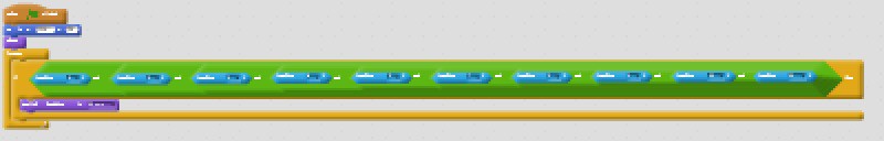 Scratch code blocks that switch the backdrop when the green flag is clicked.