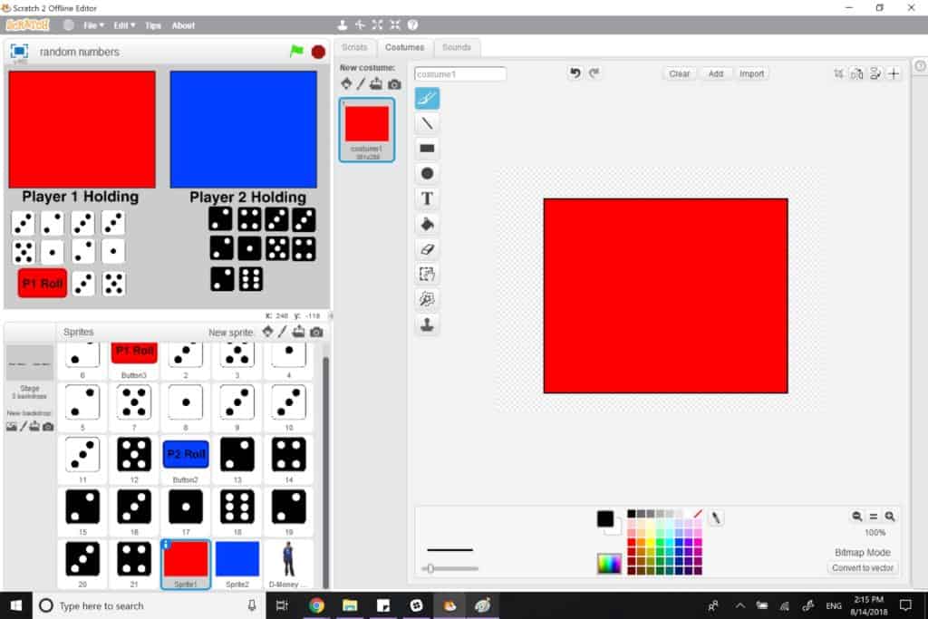 Scratch costume editor interface.