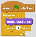 Command blocks in the script area.