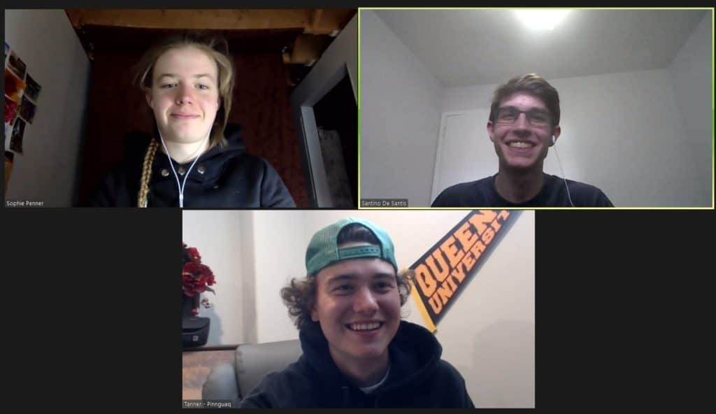 Summer students in a zoom meeting.