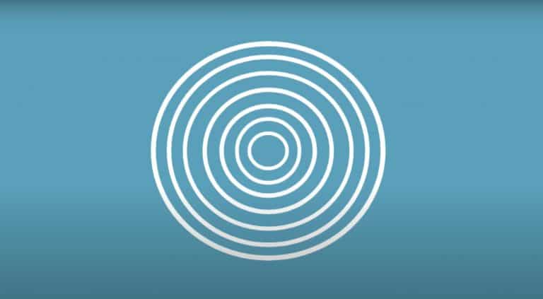 Multiple circles on a blue background