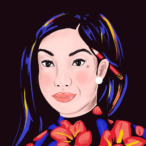 A portrait of Cindy Rose.