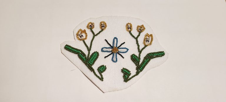 Beaded flowers.