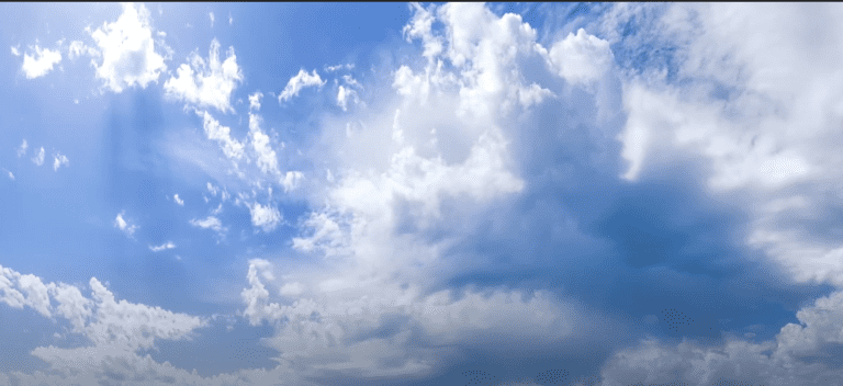 Clouds layered on top of each other.