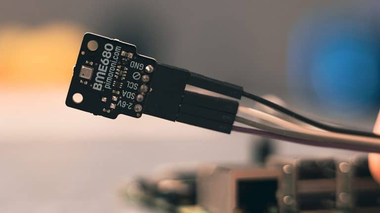 A close up of a sensor.