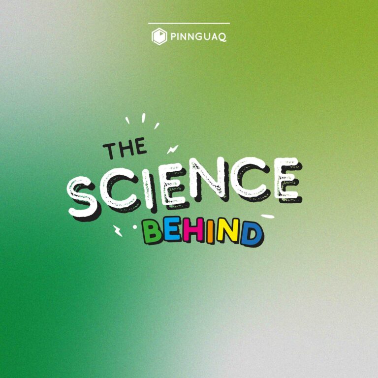 A graphic with a white to green gradient, The Science Behind is wrote in the center.