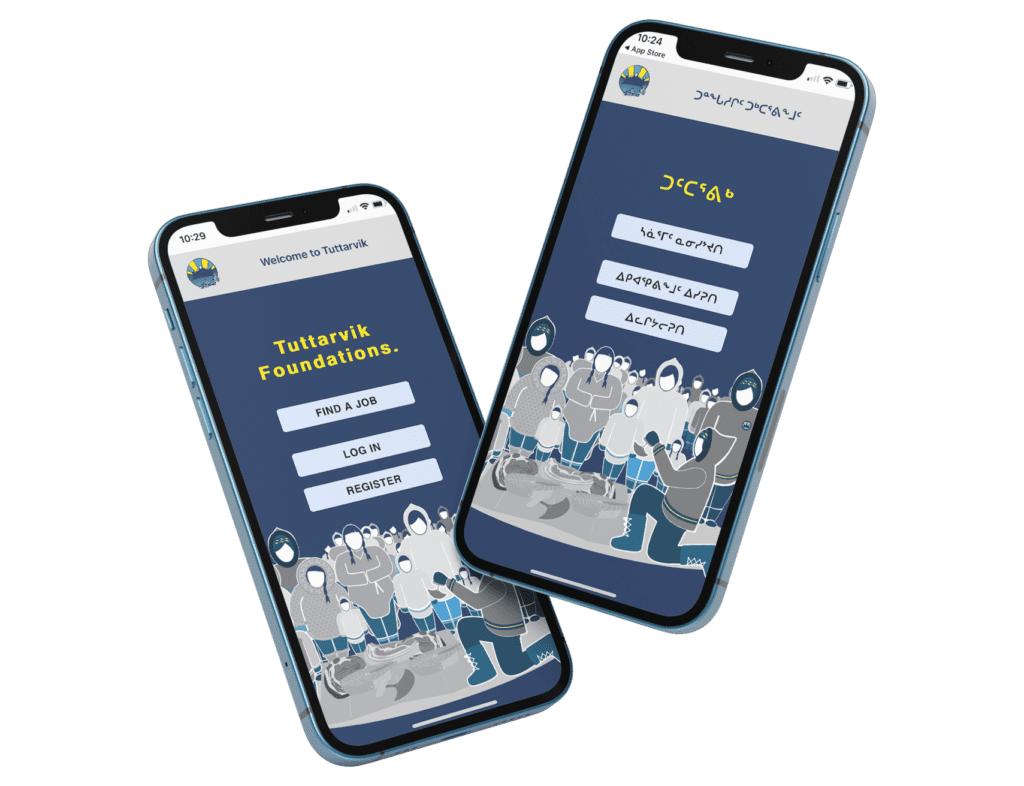 tuttarvik moble app mock up