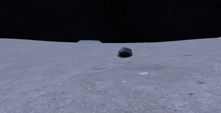 Rover game interface. The rover can be seen on the moon interface, up close.
